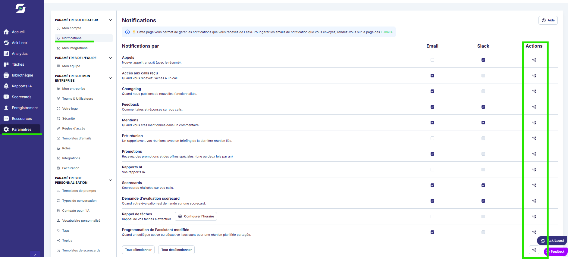 Page notifications