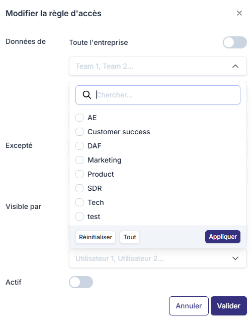 Permissions individuelles