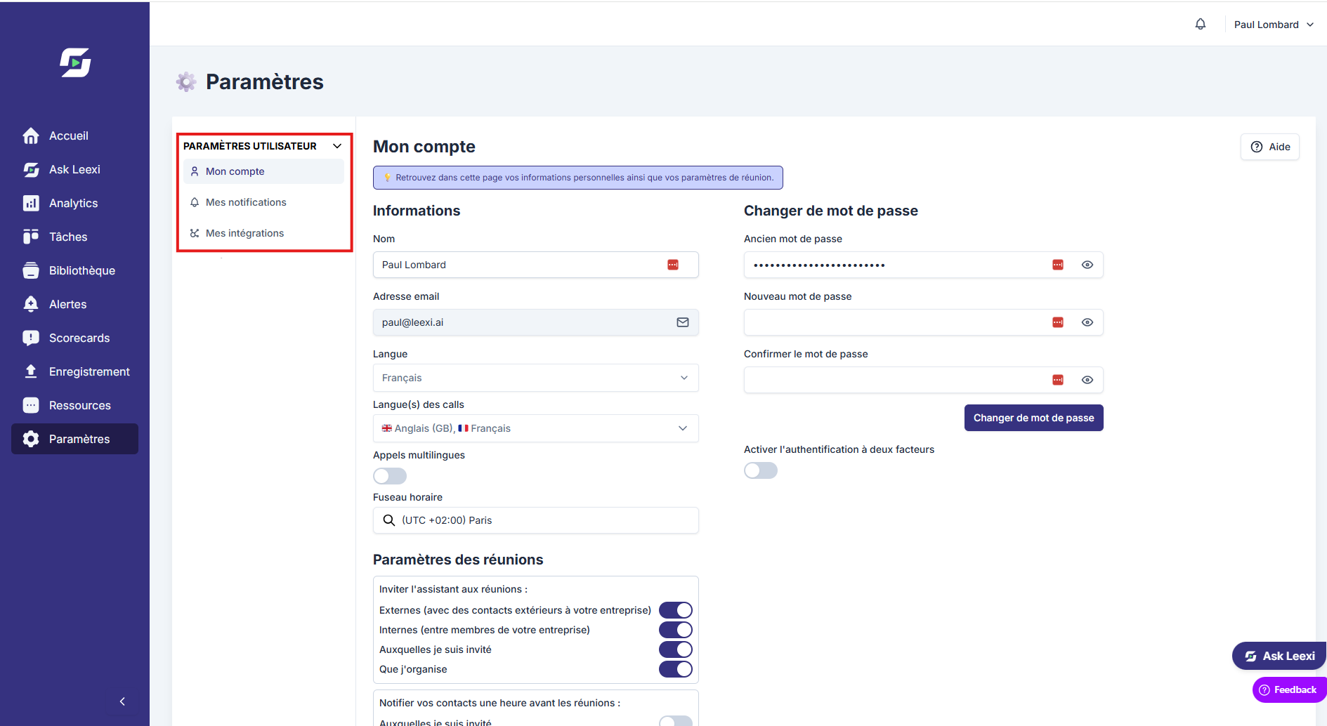 Accès du basic member