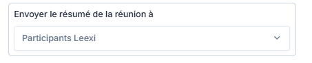 Choix du destinataire