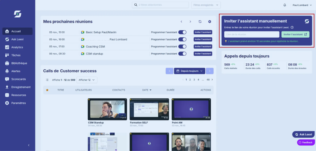 Inviter le bot dans Teams