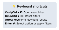 Raccourcis clavier