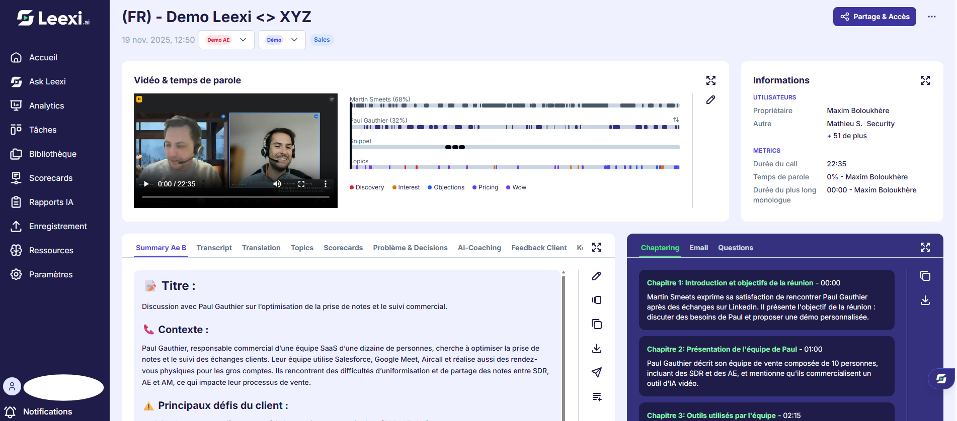 Accès aux vidéoconférences