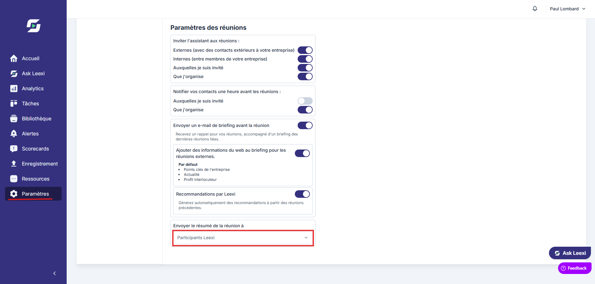 Paramètre individuel