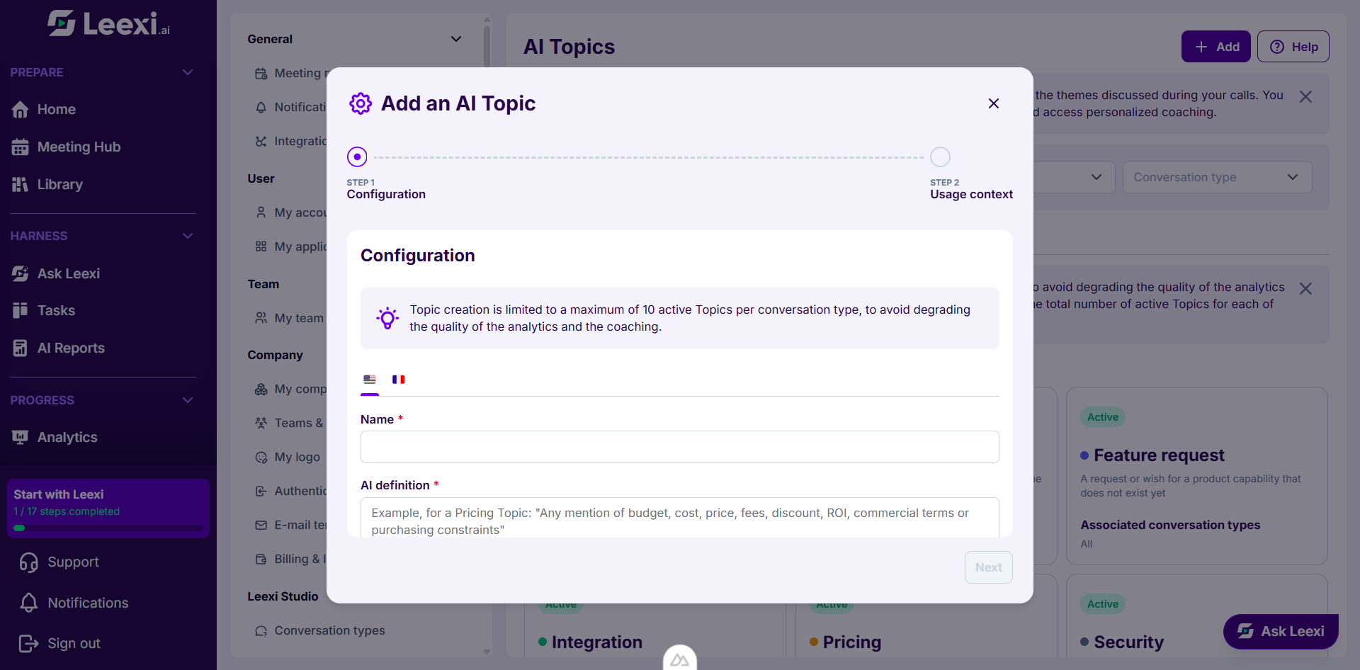 Configuration-AI-Topics