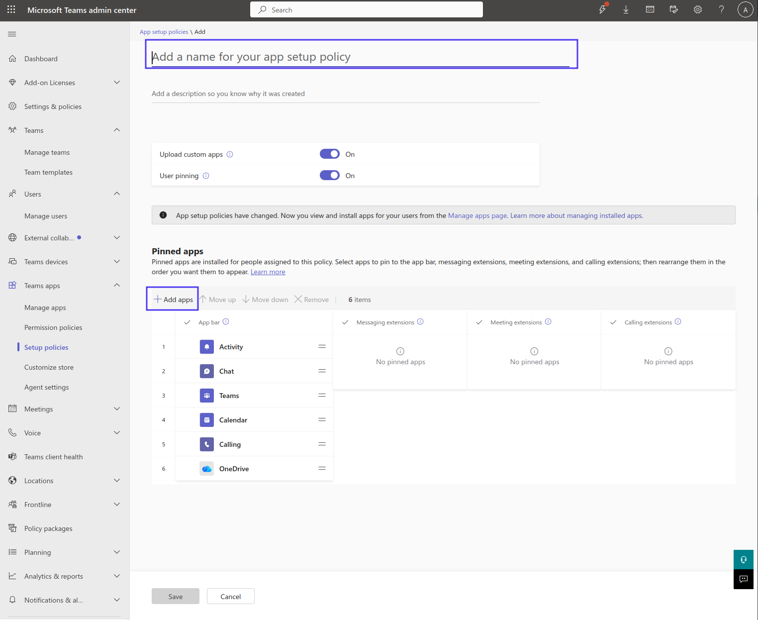 Création d'une stratégie de configuration