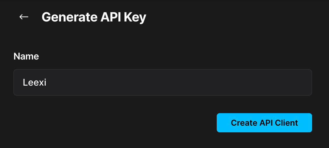 Création du client API dans Fathom