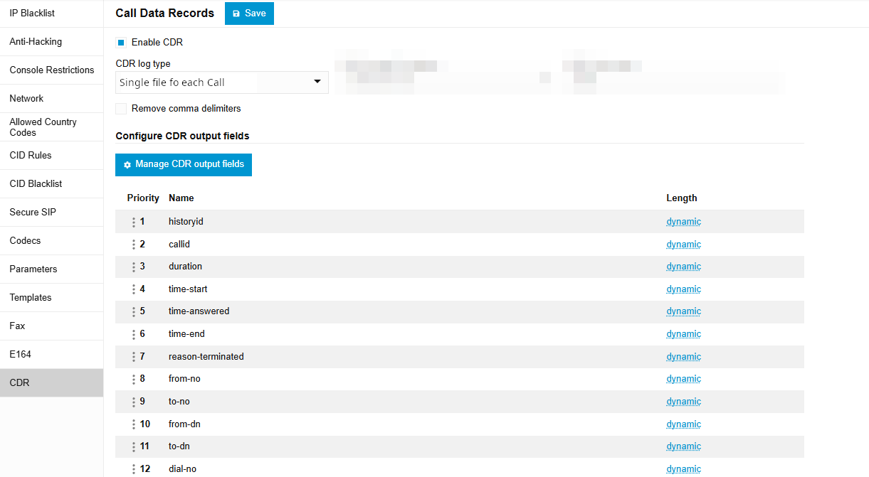 Activation des CDR dans 3CX v20