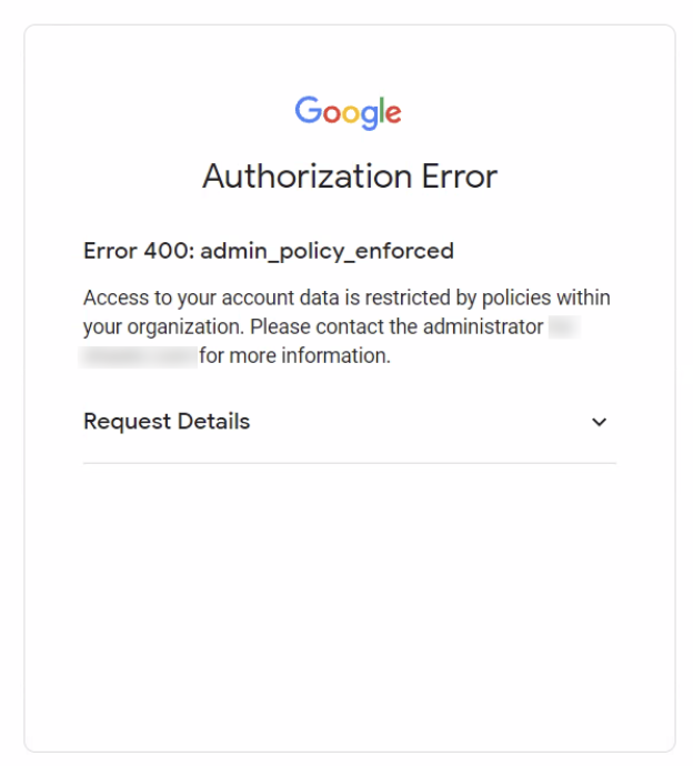 Erreur 400 admin_policy_enforced