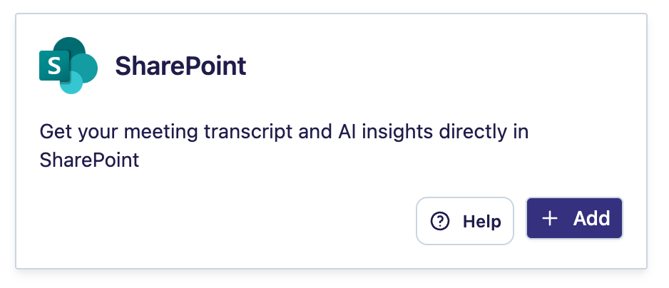 Carte SharePoint avec le bouton Autoriser avec Microsoft