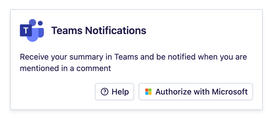 Activation de l'intégration Notifications Teams